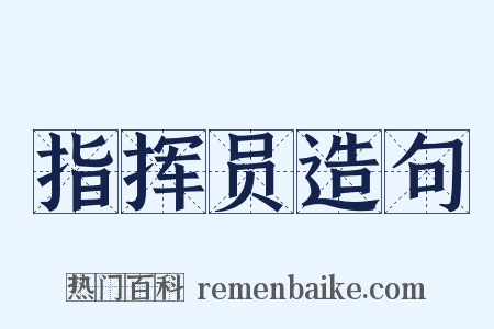 指挥员造句是什么意思的图片